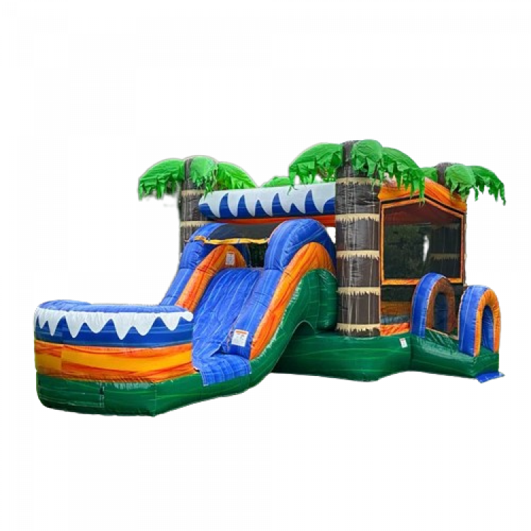 Mega Tropical Waterslide Bounce House Combo