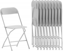 White Plastic Folding Chair