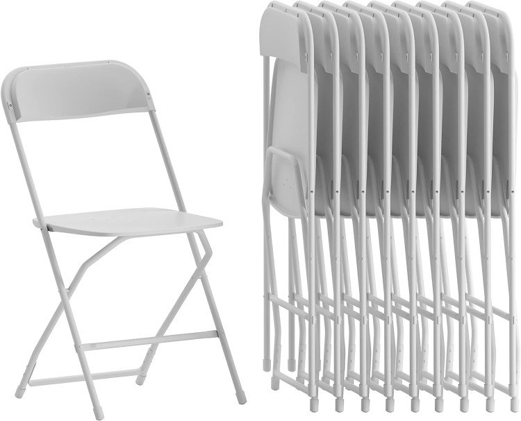 White Plastic Folding Chair