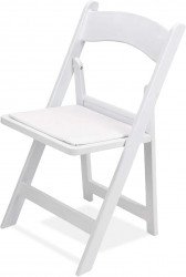 White Resin Folding Chair