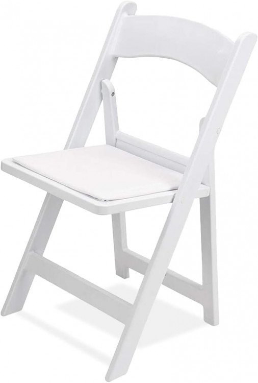 White Resin Folding Chair