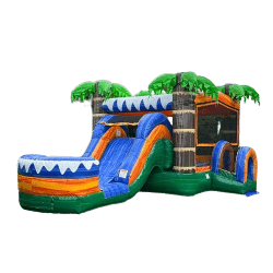 Mega Tropical Waterslide Bounce House Combo