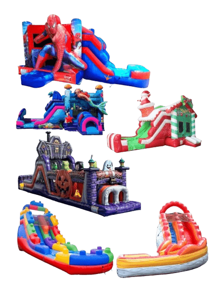 multiple bounce houses removebg preview Home