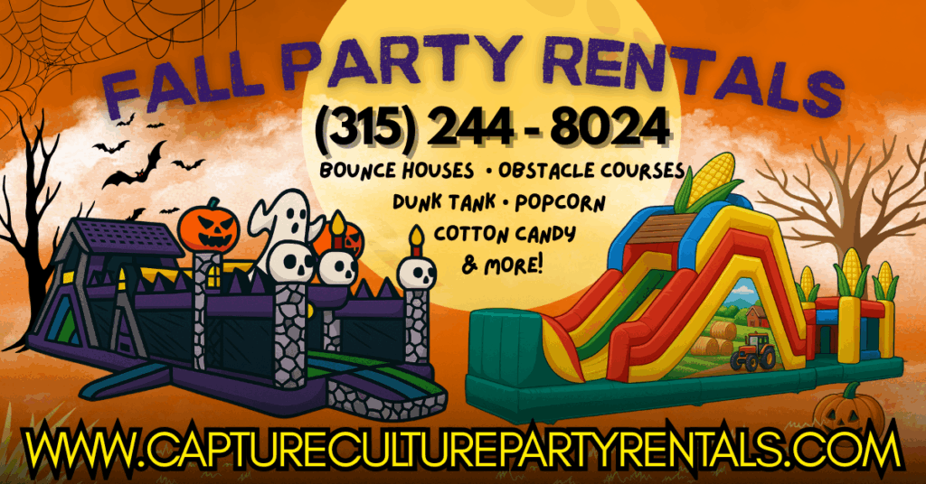 Fall and Halloween Party Rentals Capture Culture Party Rentals Potsdam New York Ogdensburg Massena Home